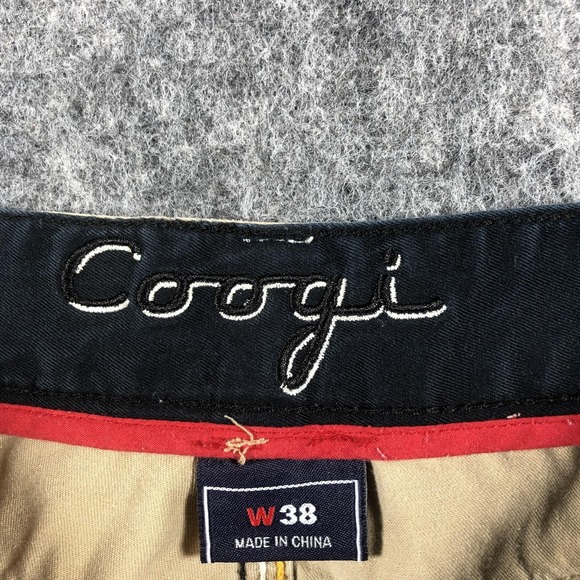 COOGI Cargo Shorts Mens 38 Beige Embroidered Drawstring Hip Hop Streetwear Y2K - Picture 6 of 16